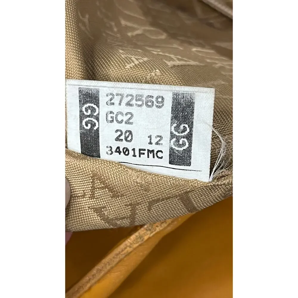 Furla Vintage Greta Tan Leather Large Tote Bag Satchel Made in Italy Mustard